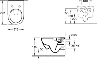 Комплект Унитаз подвесной Villeroy & Boch Subway 2.0 5614 R001 + Крышка 9M78S101 с микролифтом, петли хром + Инсталляция Geberit Duofix Delta 458.149.21.1 с кнопкой смыва, хром + Звукоизоляция