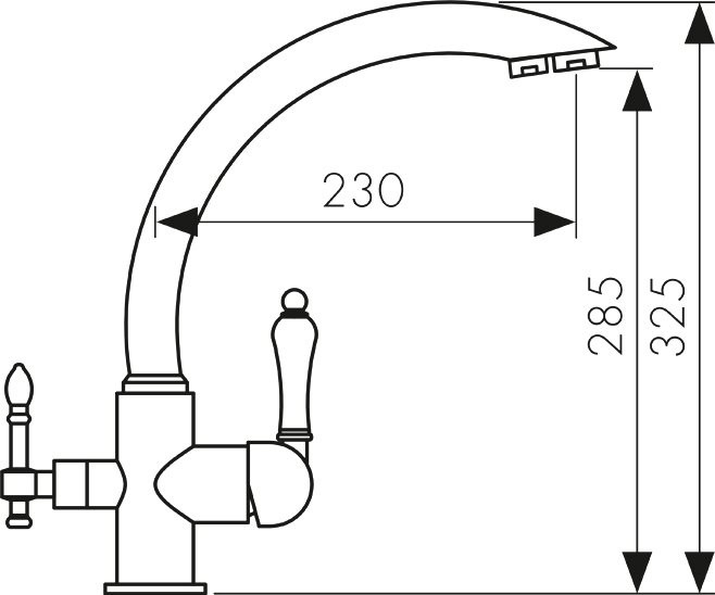 Смеситель для кухни Kaiser Vincent 31244-2 серебро