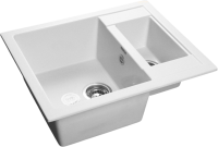 Комплект Мойка GranFest Quadro GF-Q610K иней + Смеситель MEGA Ege MG-PL10 хром