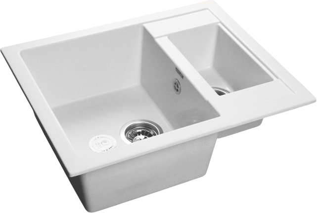 Комплект Мойка GranFest Quadro GF-Q610K иней + Смеситель MEGA Ege MG-PL10 хром