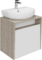 Тумба под раковину KERAMA MARAZZI Pro 60 подвесная, белый, дуб орегон