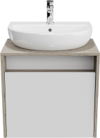Тумба под раковину KERAMA MARAZZI Pro 60 подвесная, белый, дуб орегон