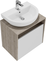 Тумба под раковину KERAMA MARAZZI Pro 60 подвесная, белый, дуб орегон