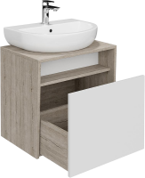 Тумба под раковину KERAMA MARAZZI Pro 60 подвесная, белый, дуб орегон