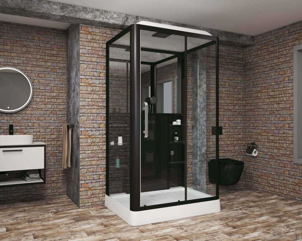 Душевая кабина Grossman GR-227 R 120x90 см черная