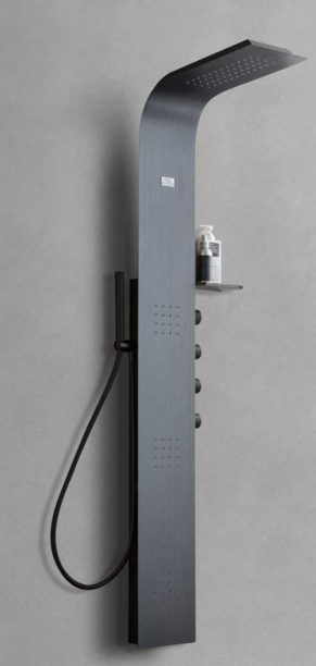 Душевая панель Ceruttispa Bella B CT9254 черная матовая