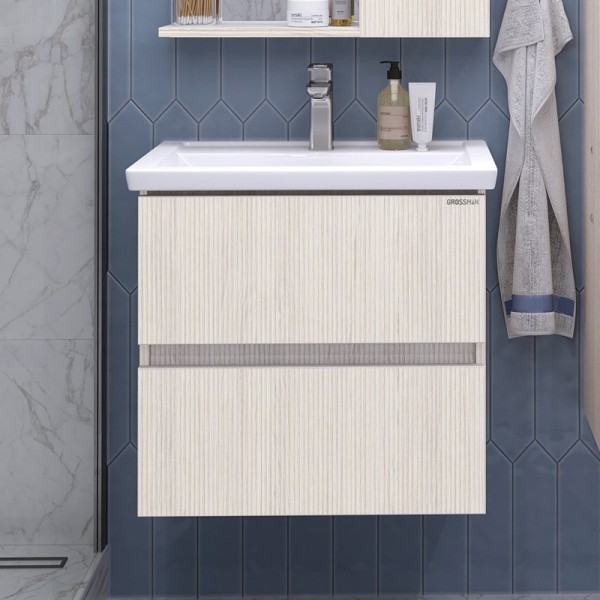 Тумба с раковиной Grossman Юнит 60 подвесная, кадена лайт