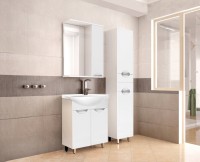 Шкаф пенал для ванной Style Line Жасмин 36 белый