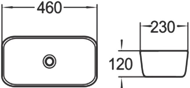 Накладная раковина SantiLine SL-1050