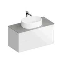 Тумба под раковину без столешницы KERAMA MARAZZI Plaza Modern 100 подвесная, с ящиками, белая