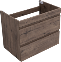 Тумба под раковину без столешницы Aquanet Нота new 75 подвесная, дуб веллингтон табак