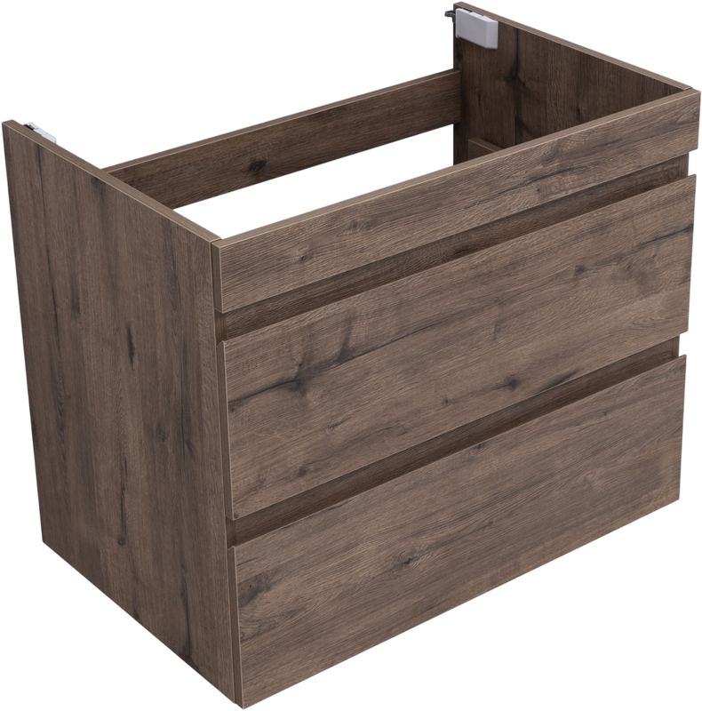 Тумба под раковину без столешницы Aquanet Нота new 75 подвесная, дуб веллингтон табак