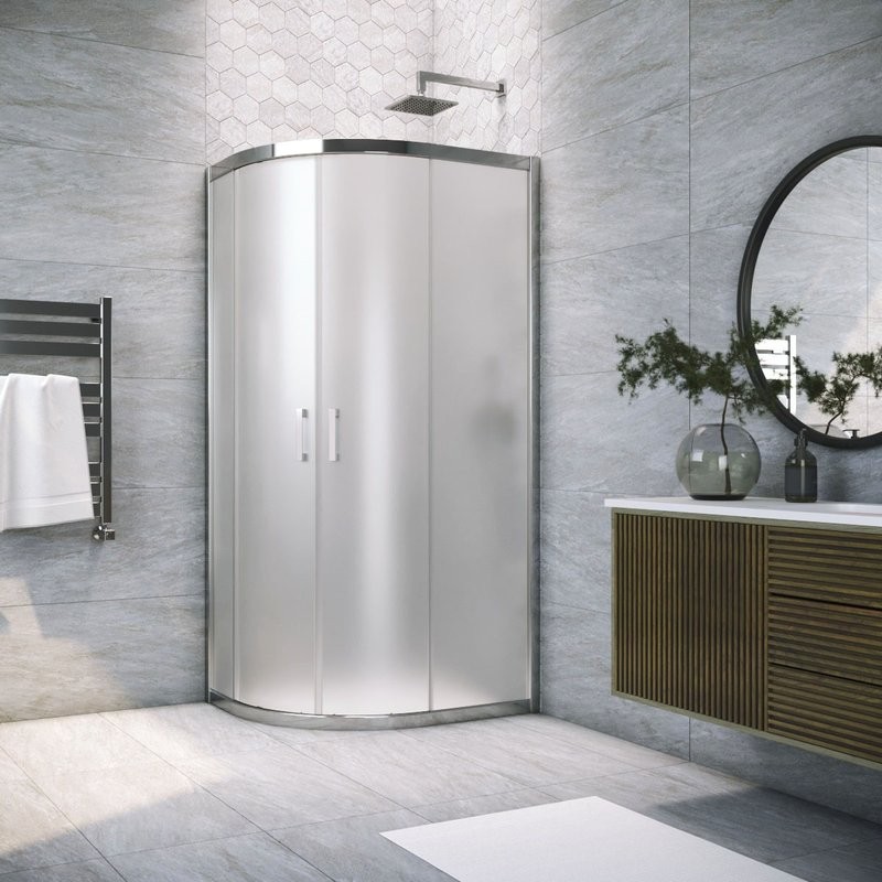 Душевой уголок Vegas Glass ZS-F Tur Novo h1900 110*90 08 10 профиль глянцевый хром, стекло сатин
