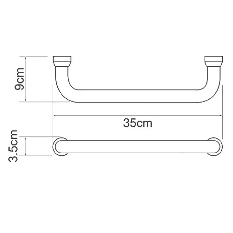 Поручень Wasserkraft Wiese 1066GM металл, настенный