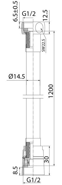 Душевой шланг IDDIS A50711 1.2 120 см