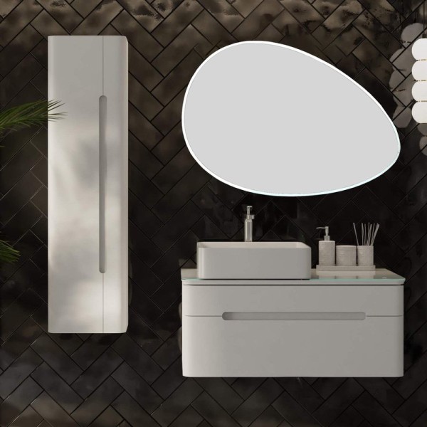 Мебель для ванной комнаты Jorno Shine 90 подвесная, зеркало STWORKI Скаген