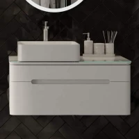 Мебель для ванной комнаты Jorno Shine 90 подвесная, зеркало STWORKI Скаген