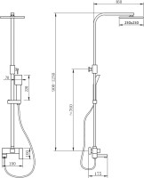 Душевая стойка Abber Daheim AF8216B черная матовая