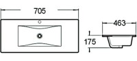 Раковина SantiLine SL-2102 70