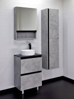 Мебель для ванной комнаты Comforty Эдинбург 60Н напольная, светлый бетон, с раковиной 9111