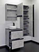 Мебель для ванной комнаты Comforty Эдинбург 60Н напольная, светлый бетон, с раковиной 9111