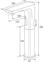 Смеситель для раковины beWash Photocell BWAM0BH8038 сенсорный, хром