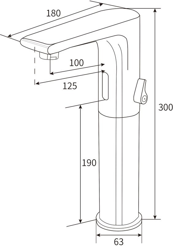 Смеситель для раковины beWash Photocell BWAM0BH8038 сенсорный, хром