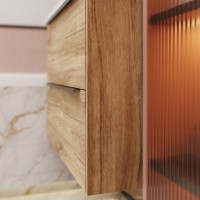 Тумба с раковиной La Fenice Tesoro 80 дуб канзас коричневый