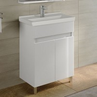 Тумба под раковину без столешницы SanStar Квадро 50 напольная, белая