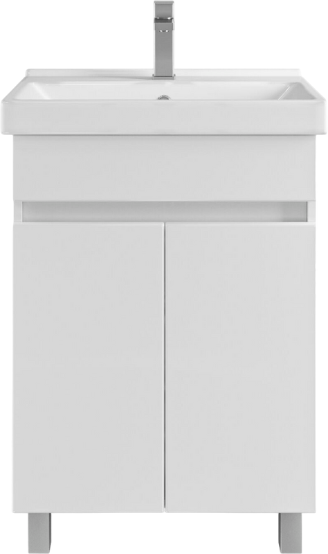 Тумба под раковину без столешницы SanStar Квадро 50 напольная, белая