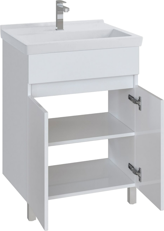 Тумба под раковину без столешницы SanStar Квадро 50 напольная, белая