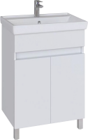 Тумба под раковину без столешницы SanStar Квадро 50 напольная, белая