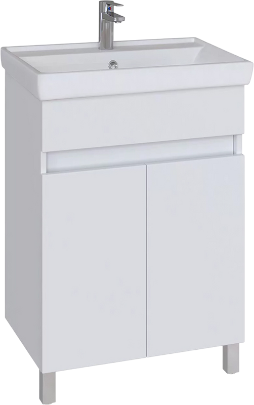 Тумба под раковину без столешницы SanStar Квадро 50 напольная, белая