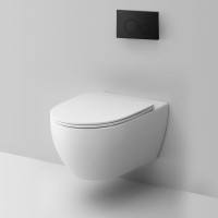 Комплект Унитаз подвесной AM.PM Awe C111700SC с микролифтом + Инсталляция Pro I012704.9038 с клавишей Pro L, черный матовый