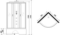 Душевая кабина Niagara Classic NG-2507-14G 80х80 см, с гидромассажем