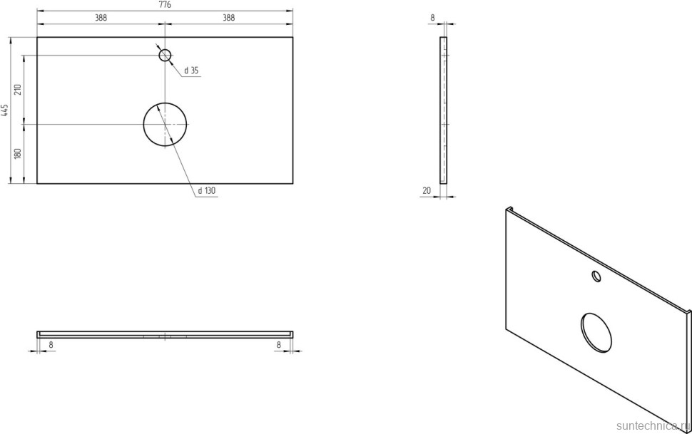 Мебель для ванной комнаты STWORKI Колдинг 80 белая, с раковиной Moduo 50 Square, столешница орех матовый