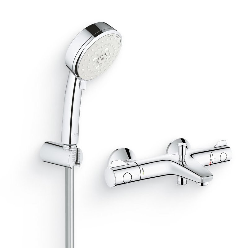 Душевой комплект Термостат Grohe Grohtherm 800 34576000 + Гарнитур Tempesta Cosmopolitan 27588002
