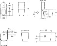 Комплект Унитаз напольный Lavinia Boho Bell Pro 33012020-33013030-33290100 с микролифтом + Биде напольное 33010040
