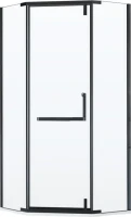 Душевой уголок RGW Hotel HO-081-B 100х100х195 см, профиль черный, стекло прозрачное
