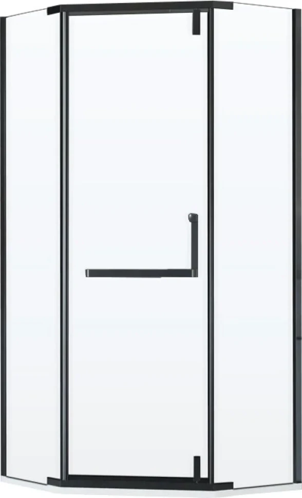 Душевой уголок RGW Hotel HO-081-B 100х100х195 см, профиль черный, стекло прозрачное