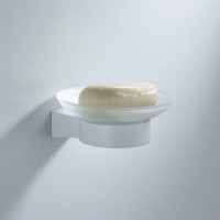 Мыльница Shevanik SG5703C стеклянная, белая