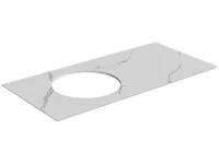 Тумба под раковину со столешницей KERAMA MARAZZI Iconico 100 подвесная, 1 ящик, черная, столешница CO3