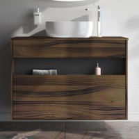 Тумба с раковиной AM.PM Func 100 дуб крафт, со столешницей, раковина M8FWCC30430WG