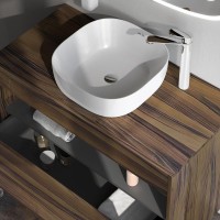 Тумба с раковиной AM.PM Func 100 дуб крафт, со столешницей, раковина M8FWCC30430WG