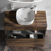 Тумба с раковиной AM.PM Func 100 дуб крафт, со столешницей, раковина M8FWCC30430WG