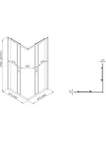Душевой уголок Triton Фикс 90x90 см, без поддона, профиль хром, стекло вельвет