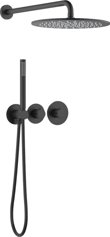 Душевой комплект Timo Saona SX-2359/03SM С ВНУТРЕННЕЙ ЧАСТЬЮ, с термостатом, черный