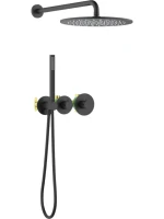 Душевой комплект Timo Saona SX-2359/03SM С ВНУТРЕННЕЙ ЧАСТЬЮ, с термостатом, черный