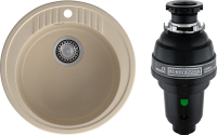 Комплект Мойка GranFest Rondo R-520 кашемир + Измельчитель Bone Crusher BC 1000-AS