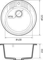 Комплект Мойка GranFest Rondo R-520 кашемир + Измельчитель Bone Crusher BC 1000-AS